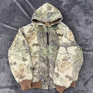 Walls Jacket Mens Small Realtree Camo Hooded Insulated Hunting Bomber